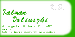 kalman dolinszki business card